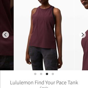Find Your Pace Tank Lululemon (Maroon color)